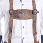 Two Tone Rustic Brown Premium Lederhosen Suspenders