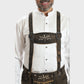 Heritage-Inspired Sepia Raw Brown Bundhosen Suspenders