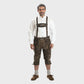 Heritage-Inspired Sepia Raw Brown Bundhosen Suspenders