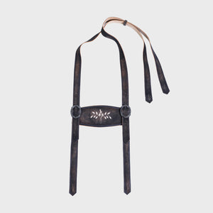 Heritage-Inspired Sepia Raw Brown Bundhosen Suspenders