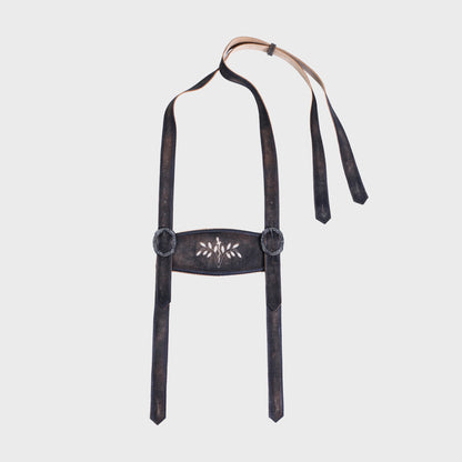 Heritage-Inspired Sepia Raw Brown Bundhosen Suspenders