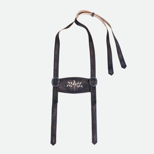 Heritage-Inspired Sepia Raw Brown Bundhosen Suspenders