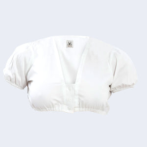 Classic White Dirndl Blouse Traditional Bavarian Style