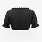Bavarian Edition Black Ruffle Cuff Dirndl Blouse
