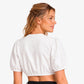 Authentic Dirndl Blouse Ivory White Ruffle Neck