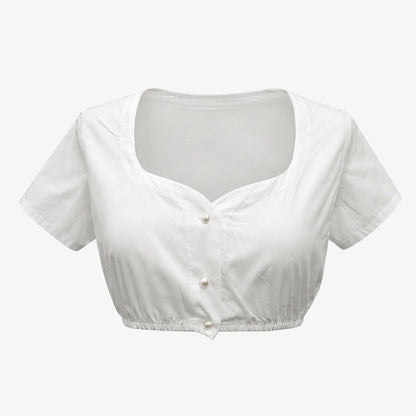 Bavarian Edition White Sweetheart Pearl Dirndl Blouse