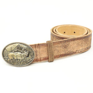 Vintage Brown Traditional Lederhosen  Belt