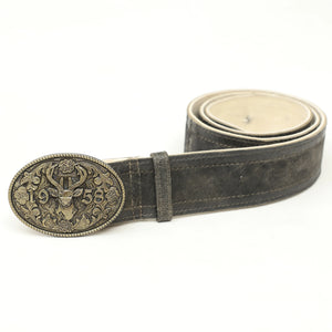 Vintage Graphite Ledrhosen Traditional Belt