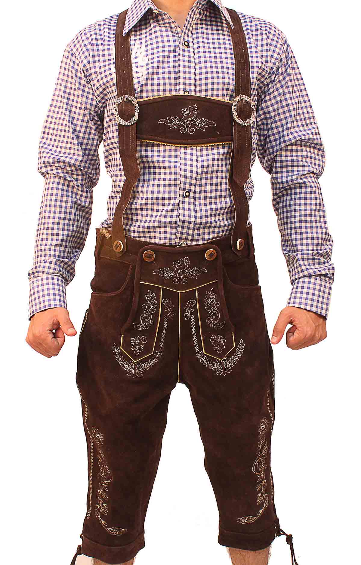 Rustic Knee-Length Shorts in Deep Dark Brown