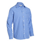 Checkered Men lederhosen shirt in Ice Blue