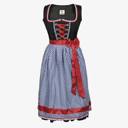 Classic Black Midi Dirndl in Vibrant Look