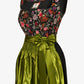 Majestic Green Blossom Dirndl Dress