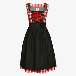 Classic Bavarian Attire Bold Red Checkered
