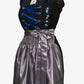 German Dirndl Dress Floral Blue Embroidery
