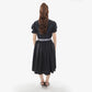 German Dirndl Dress Floral Blue Embroidery