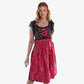 German Dirndl Dress Floral Magenta Elegance