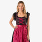 German Dirndl Dress Floral Magenta Elegance