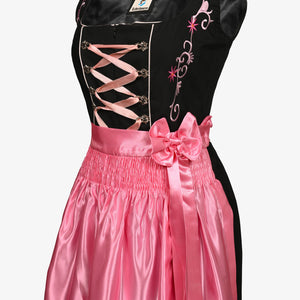 Obsidian Black Dirndl Rosy Pink Seduction