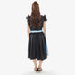German Dirndl Dress Floral Ice Blue Elegance