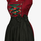 Vintage Bavarian Attire Deep Plum Green Allure