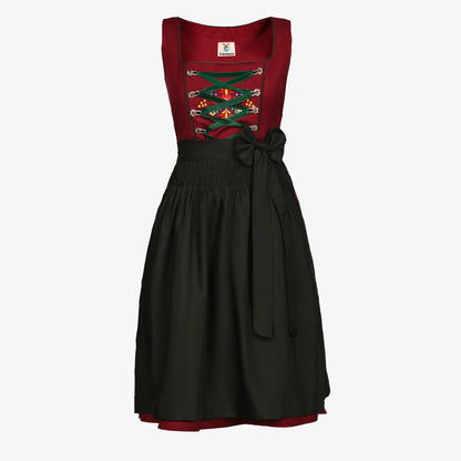 Vintage Bavarian Attire Deep Plum Green Allure