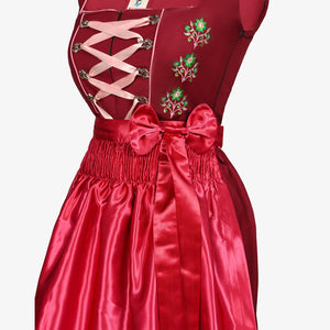 Royal Burgundy German Dirndl Dress Fuchsia Charm
