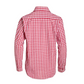 Deep Red Men's Shirt with Understated Checkered Pattern