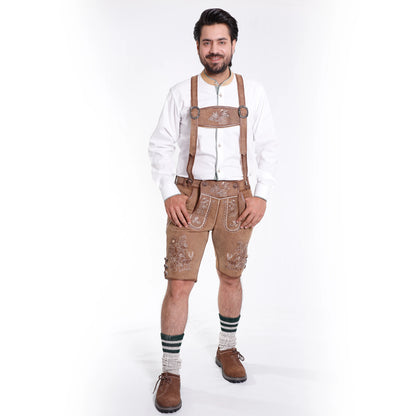 Authentic Real Shaded Brown Trachten Style Lederhosen