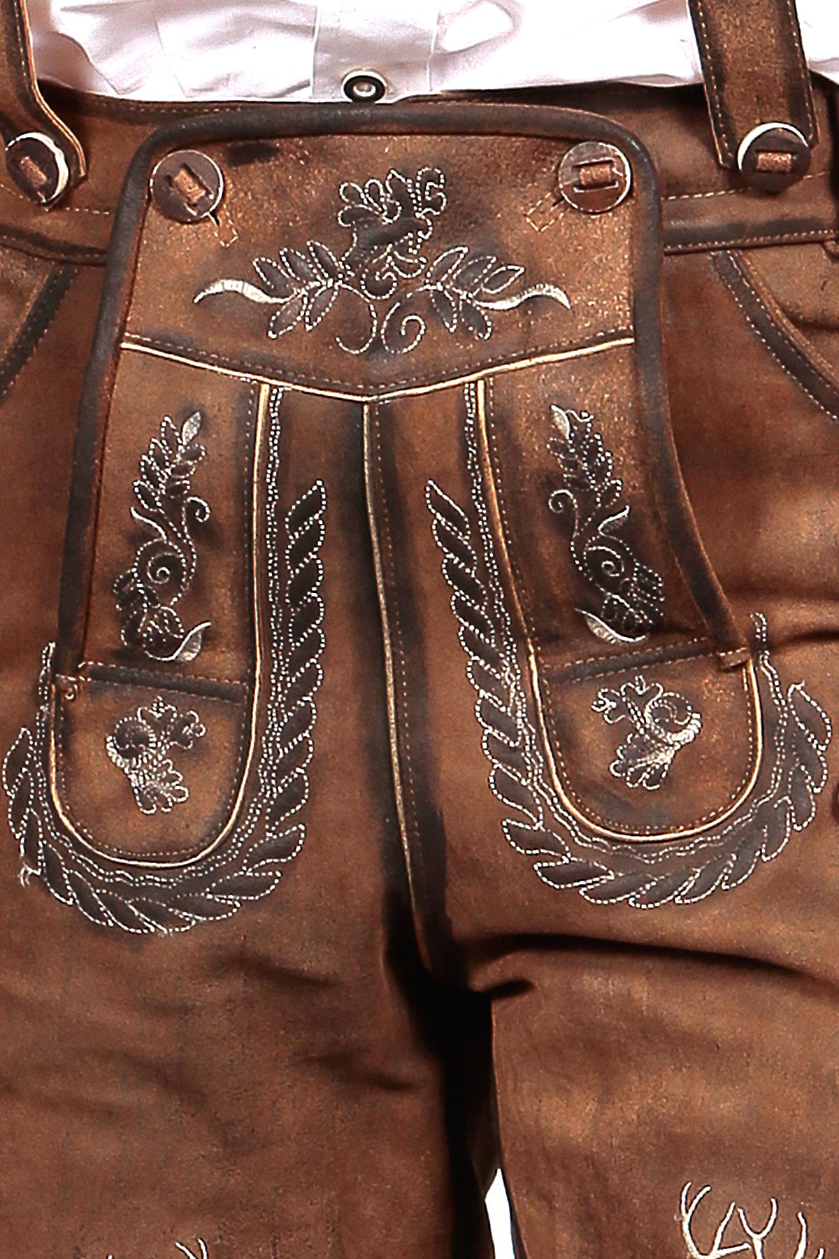 Handmade Wild Brown German Lederhosen Men