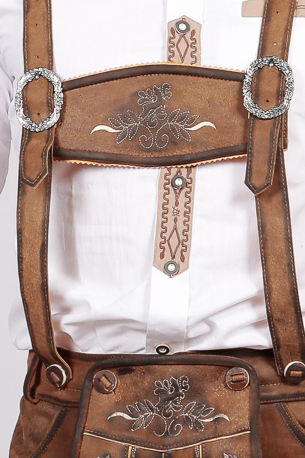 Handmade Wild Brown German Lederhosen Men