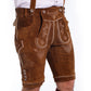 Hazelnut Brown Oktoberfest Lederhosen Shorts