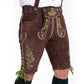 Authentic Alpine Lederhosen Walnut Brown