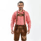 Lederhosen Men Adler Brown with Suspenders
