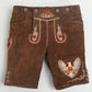 Lederhosen Men Adler Brown with Suspenders