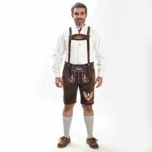 Lederhosen Men Chocolate Brown with Suspenders