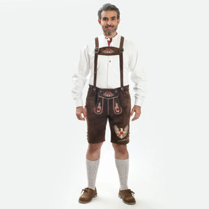 Lederhosen Men Chocolate Brown with Suspenders