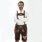 Lederhosen Men Chocolate Brown with Suspenders