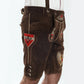 Lederhosen Men Chocolate Brown with Suspenders
