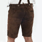 Lederhosen Men Chocolate Brown with Suspenders