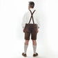 Lederhosen Men Chocolate Brown with Suspenders