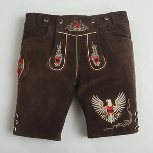 Lederhosen Men Chocolate Brown with Suspenders
