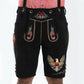 Lederhosen Men Adler Black with Suspenders