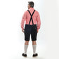 Lederhosen Men Adler Black with Suspenders