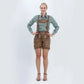 Espresso Essence Women's Lederhosen Embroidered in Coffee Brown