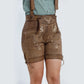 Espresso Essence Women's Lederhosen Embroidered in Coffee Brown