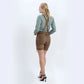 Espresso Essence Women's Lederhosen Embroidered in Coffee Brown