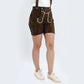 Traditional Style Medium Brown Women Lederhosen