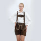 Traditional Style Medium Brown Women Lederhosen