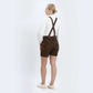 Traditional Style Medium Brown Women Lederhosen