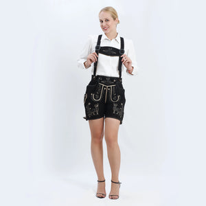 Traditional Style Black Women Lederhosen